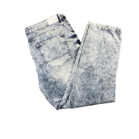 Southpole Vtg Y2K Loose Stretch Baggy Jean 44x32 Blue Distressed Acidwashed - Picture 2 of 8